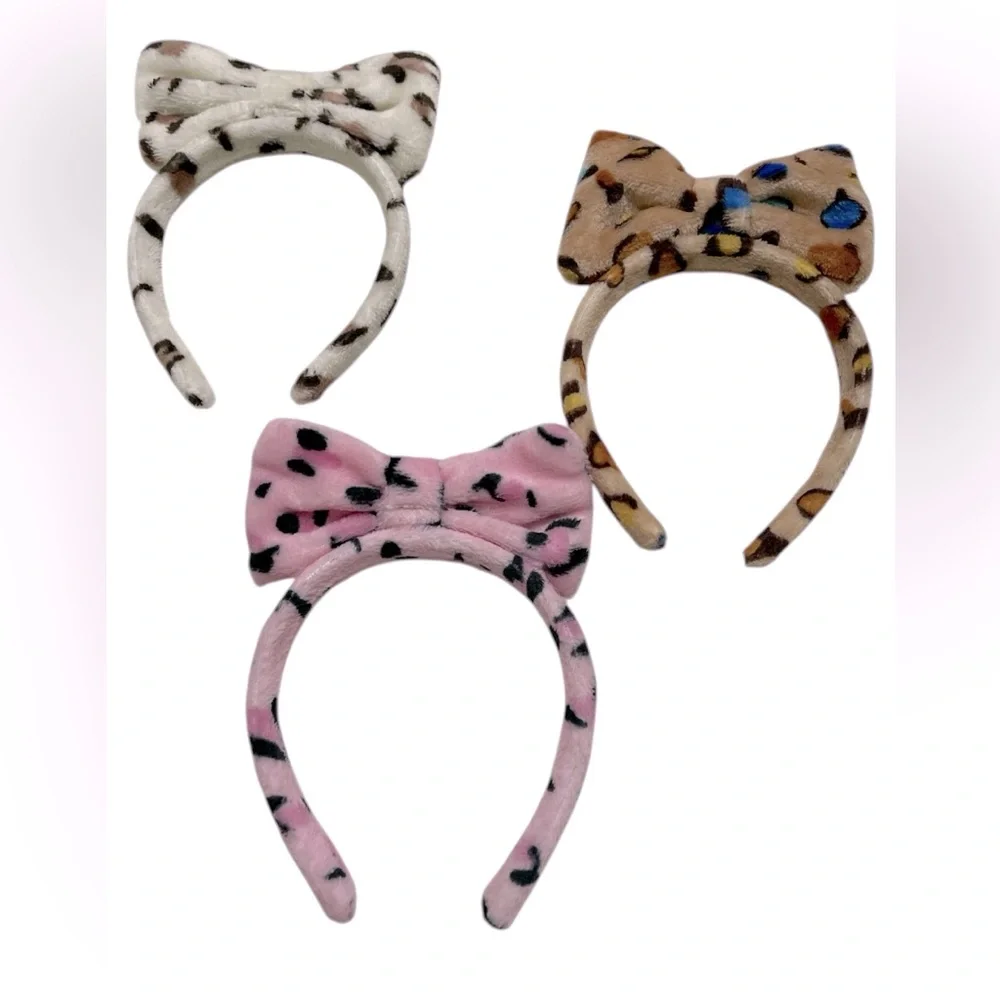 ANIMAL PRINT TAN SPA BOW HEADBAND
